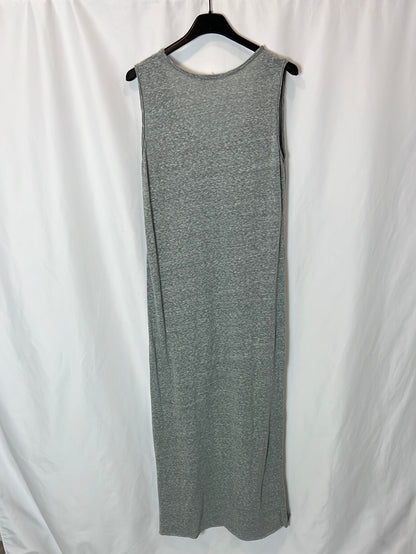 AMERICAN VINTAGE. Vestido largo gris jaspeado. T M