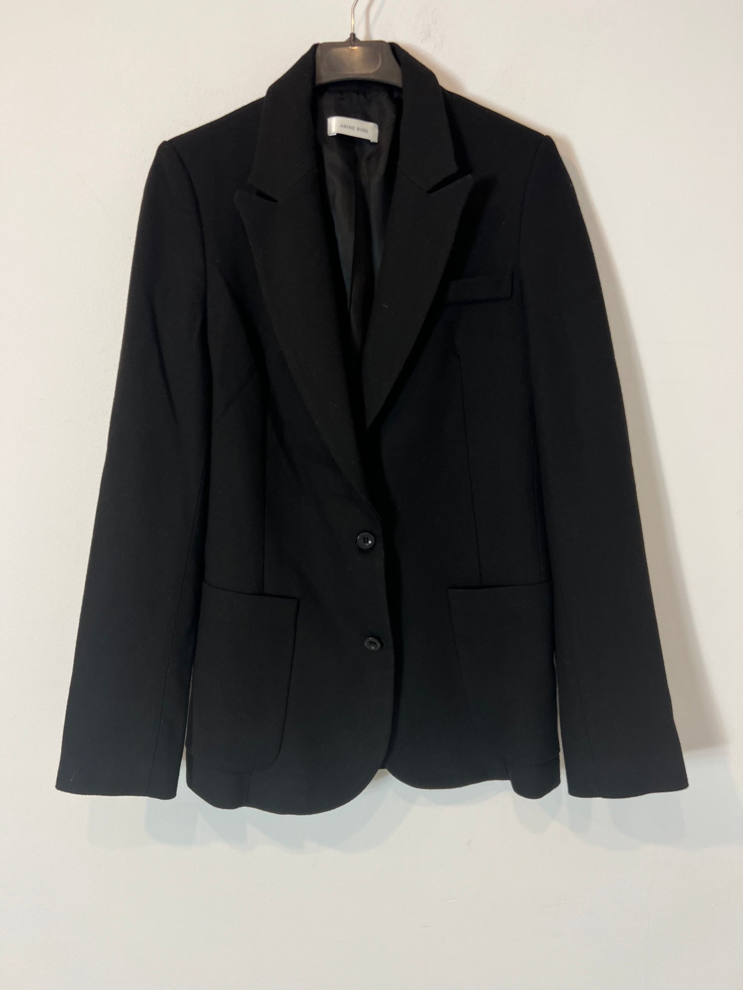 ANINE BING. Blazer negra con lana. T XS/S