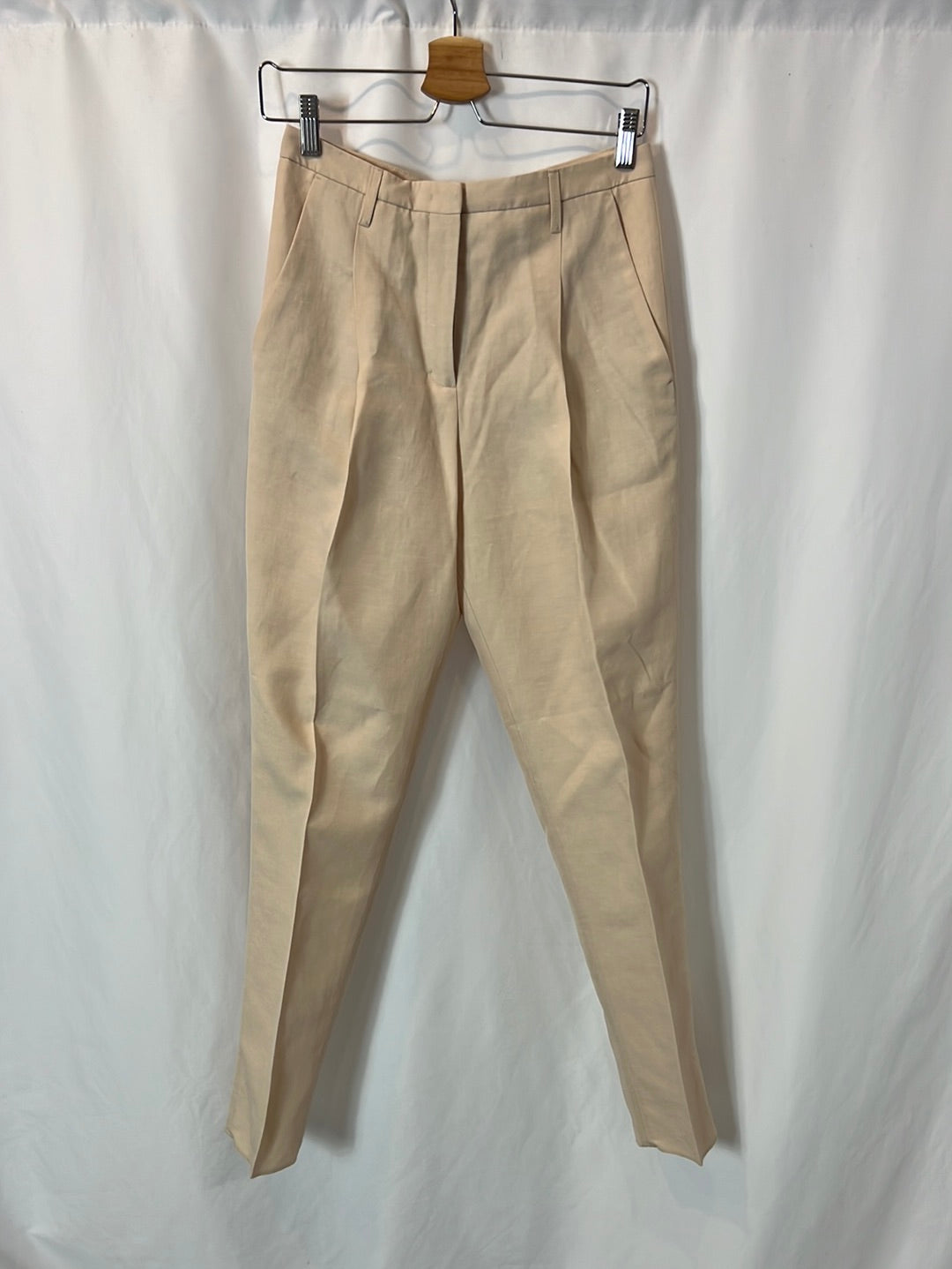 DOROTHEE SCHUMACHER. Pantalón beige pinzas. T 1 (s)