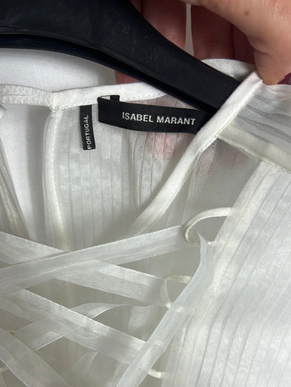 ISABEL MARANT . Top plisado seda . T 34