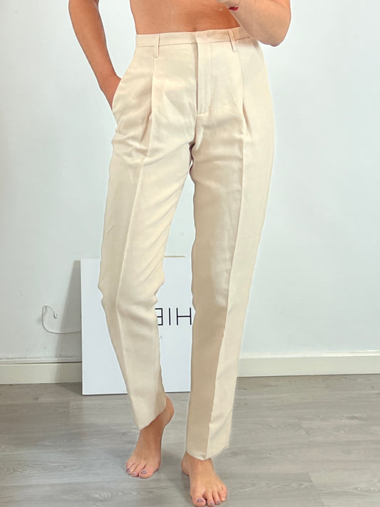 DOROTHEE SCHUMACHER. Pantalón beige pinzas. T 1 (s)