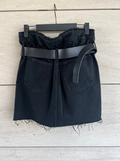 IRO. Falda denim negra corta T.34