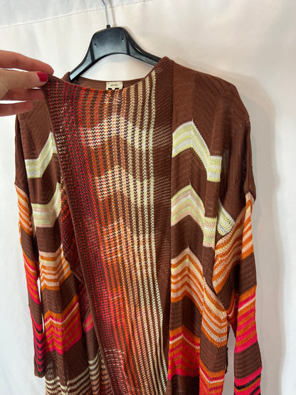 MISSONI. Conjunto top y chaqueta zig zag colores. T 38