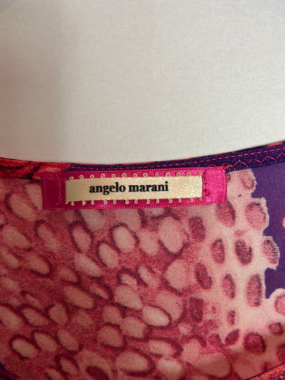 ANGELO MARANI. Top estampado colores viscosa. T M