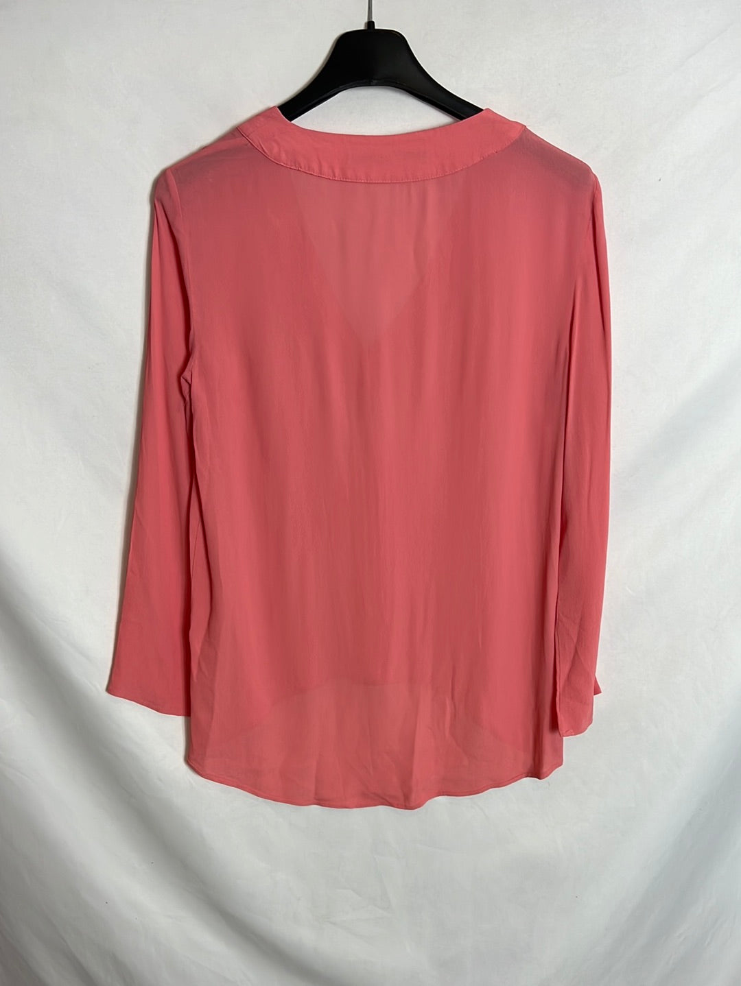 ZARA. Blusa rosa asimétrica. T XS