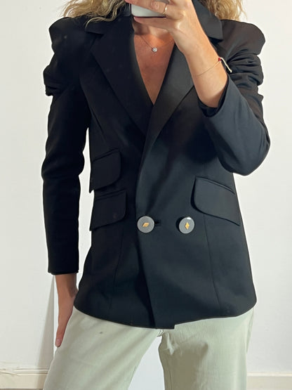 PANAMBI. Blazer negra mangas T.40