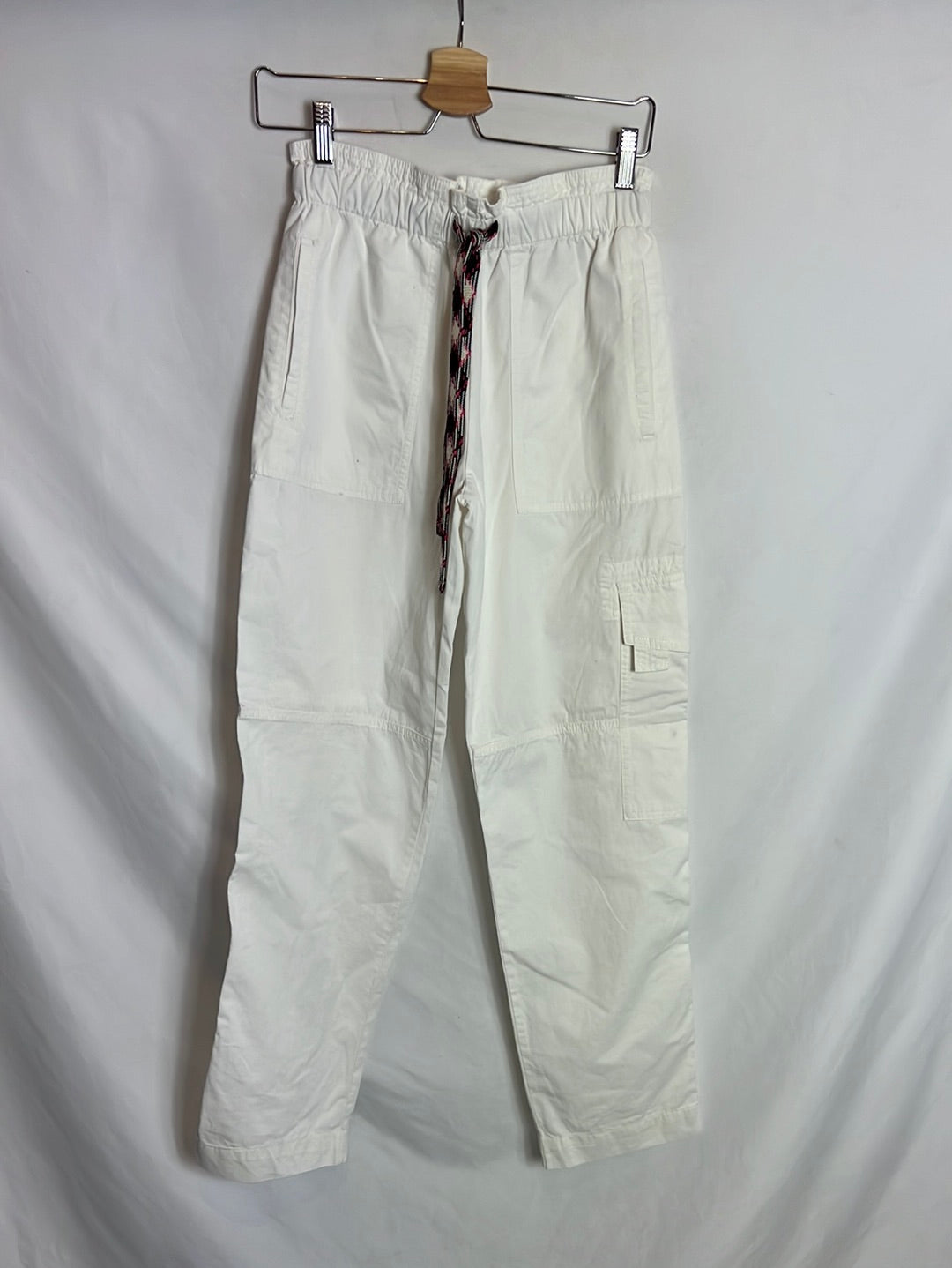 ZADIG & VOLTAIRE. Pantalón blanco estilo cargo. T S