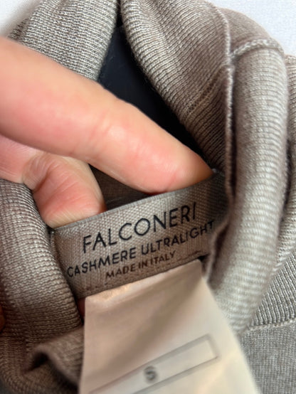 FALCOMERI. Jersey beige cashmere T.s