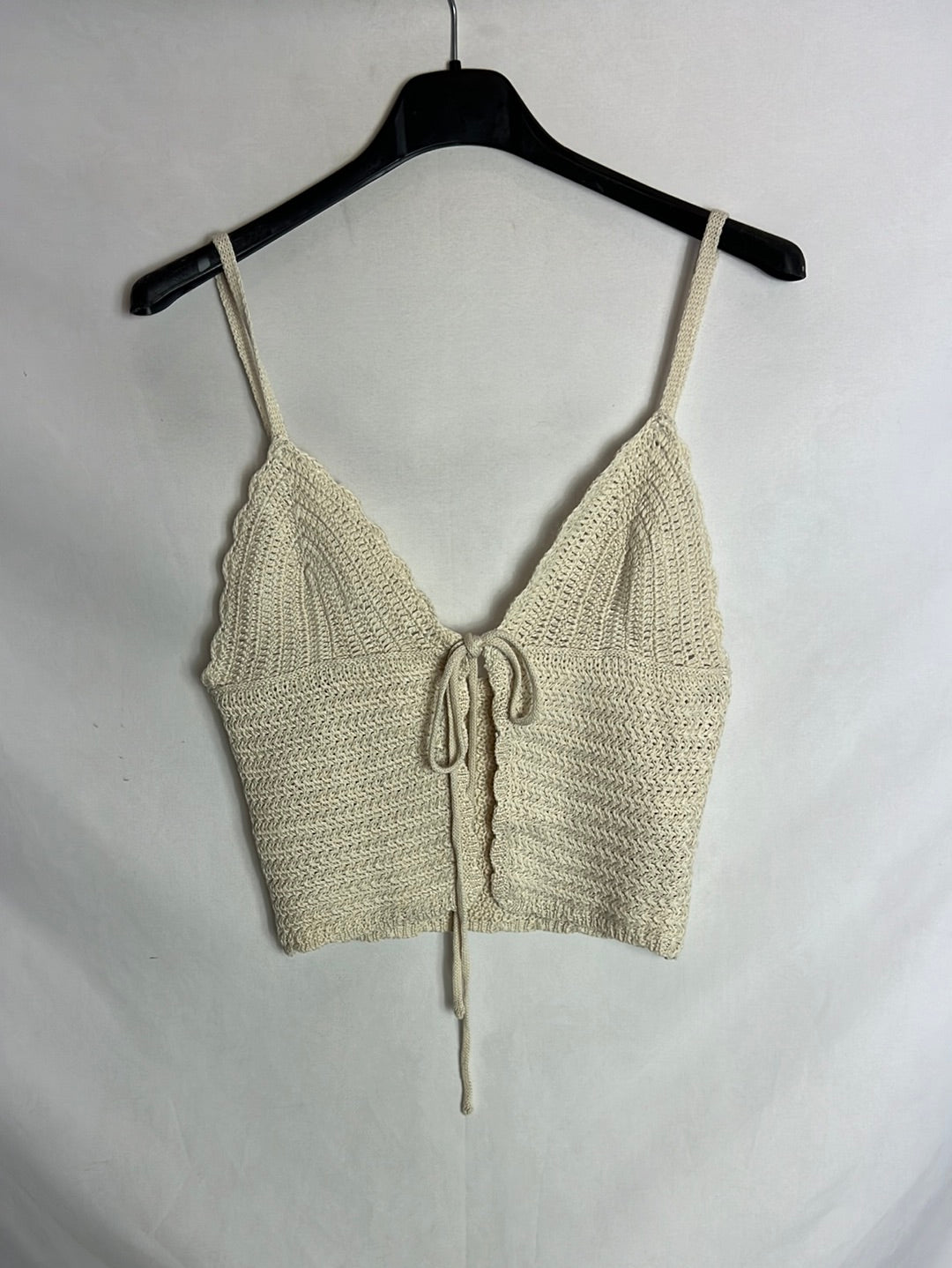 SHEIN. Top crochet nudo. T S