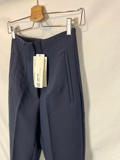 ZARA. Pantalón azul pinzas. T S