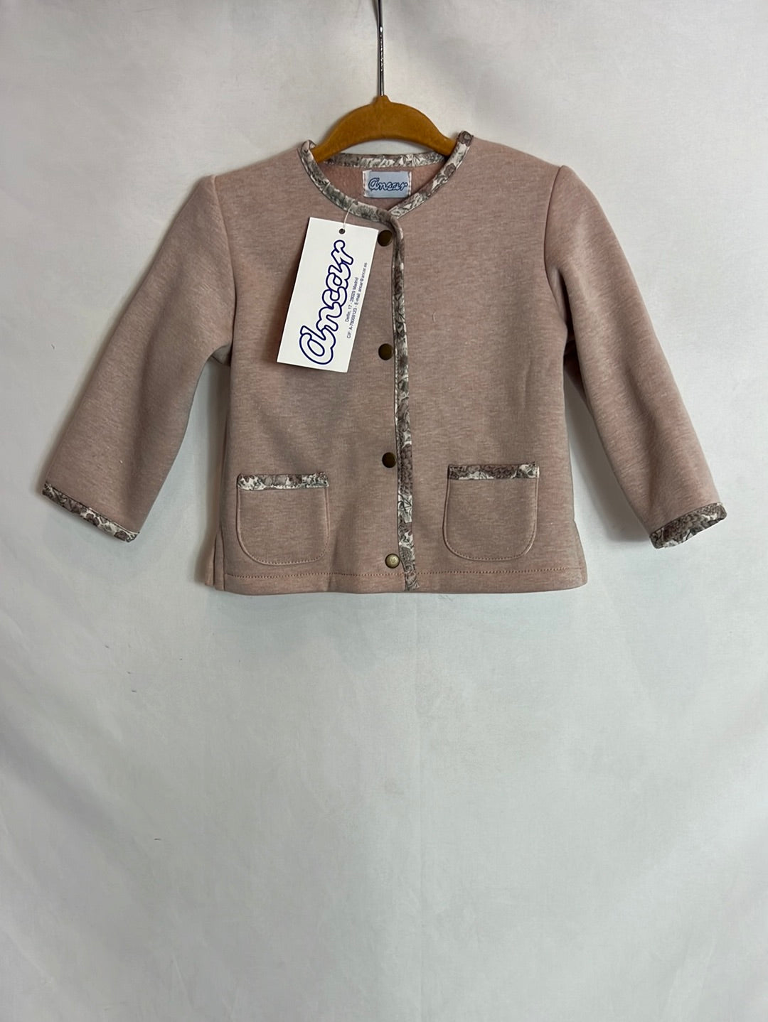 ANCAR. Chaqueta bebé sudadera filo flores. T 6 Meses