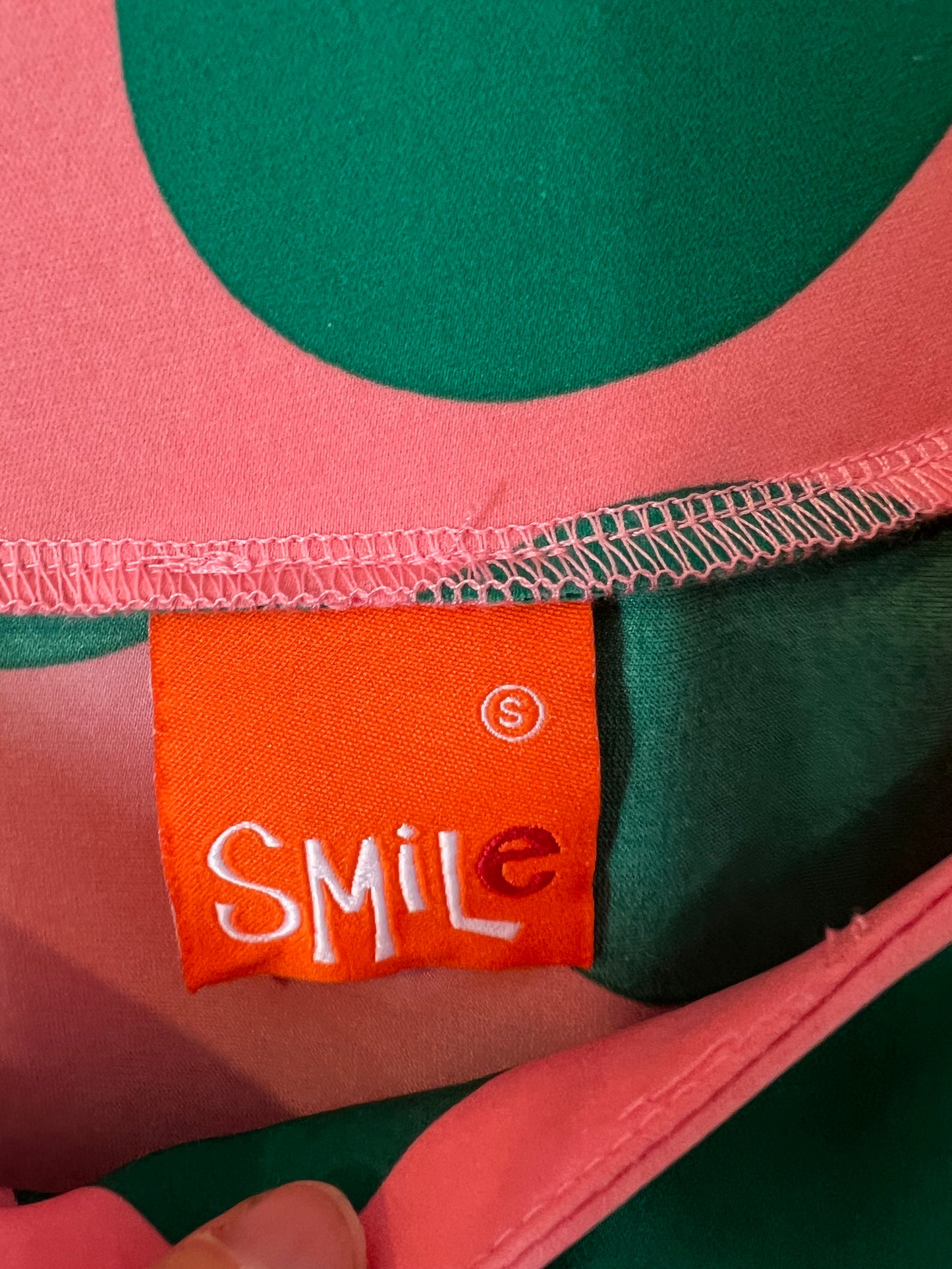 SMILE. Blusa rosa lunares T.s