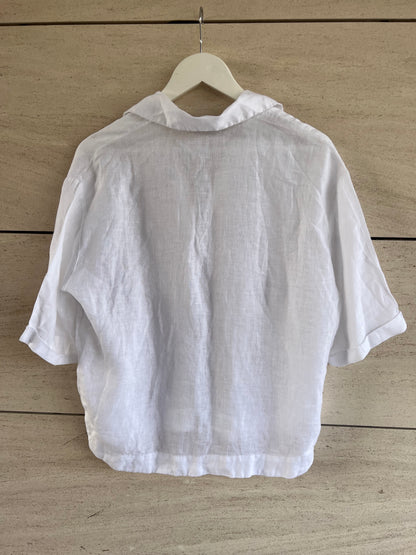 ZARA. blusa blanca fluida  T.xs