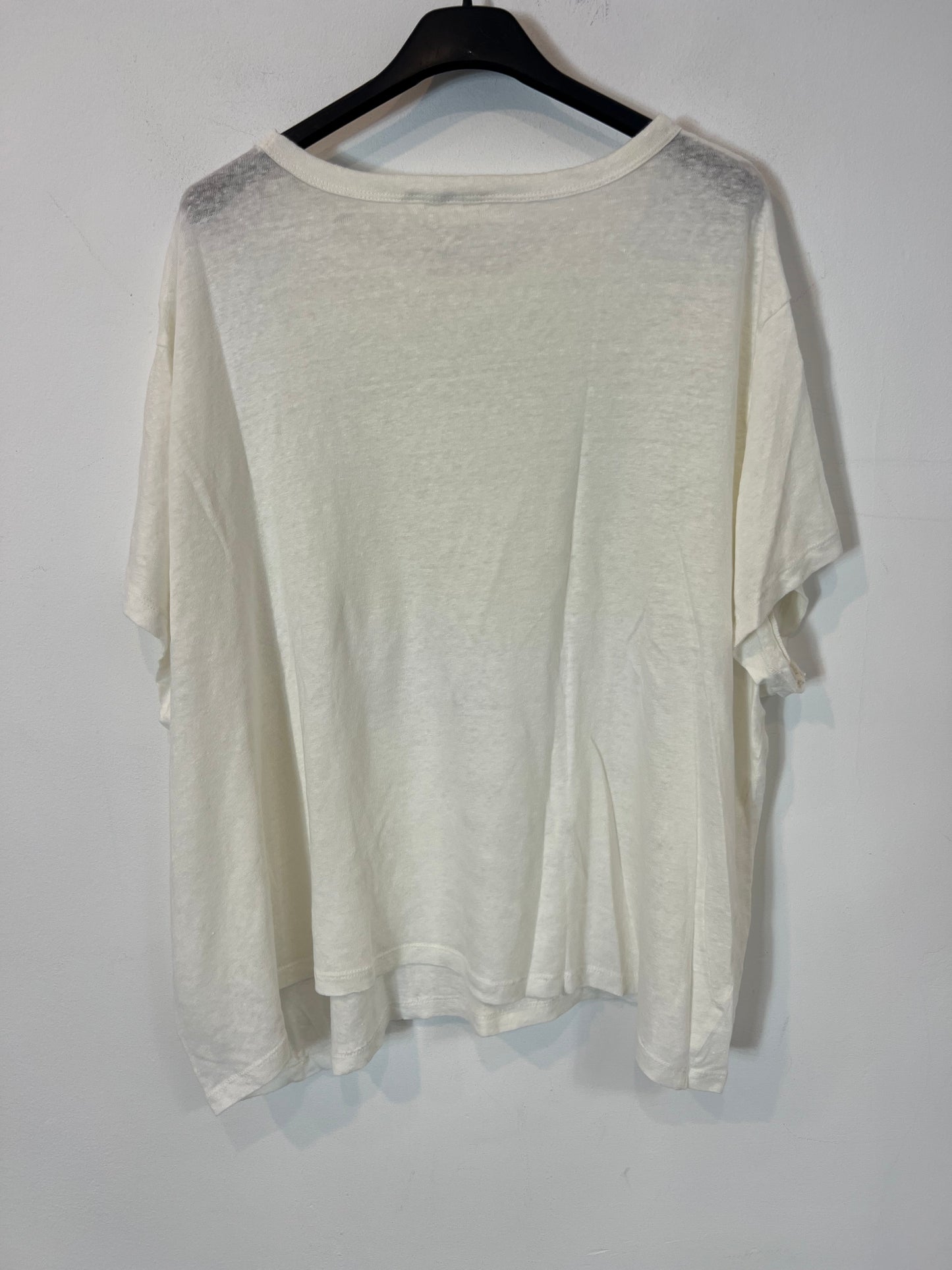 H&M. Camiseta blanca lino T.3XL