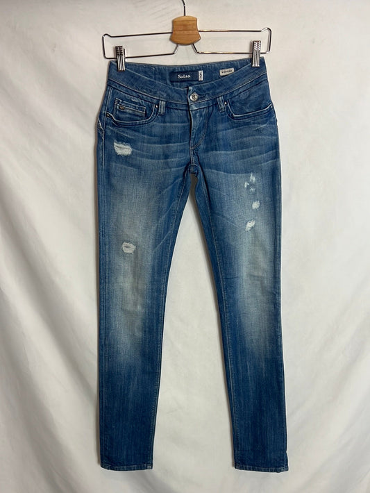 SALSA. Denim efecto desgastado . T 36