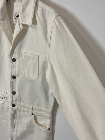 ZARA. Mono denim blanco  T.s