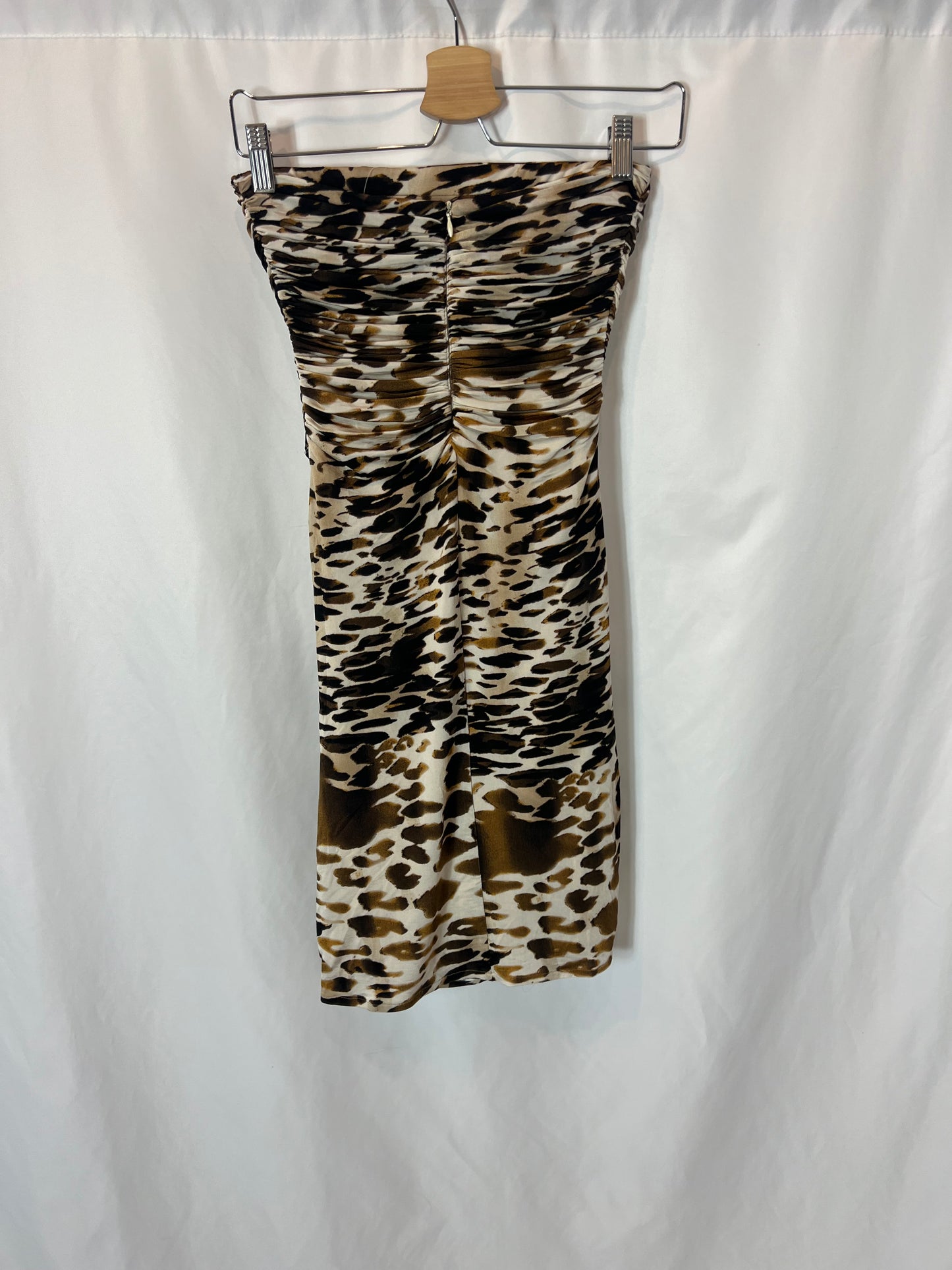 MANGO. Vestido corto animal print T.s