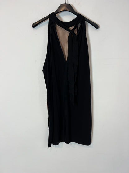 ZARA. Top cuello halter plisado. T M