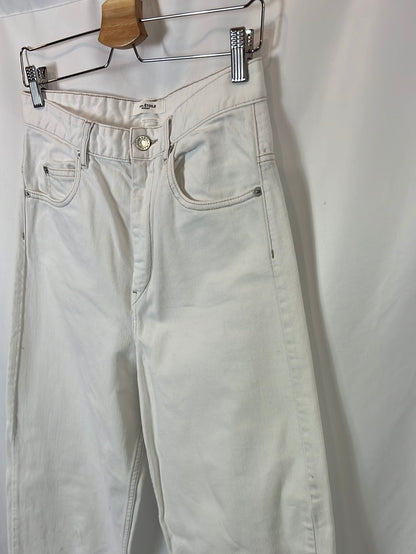 ISABEL MARANTETOILE. Pantalón blanco denim T.36