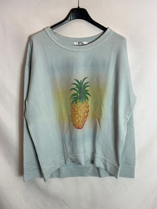 COOL THE SACK. Sudadera azul celeste piña. T M