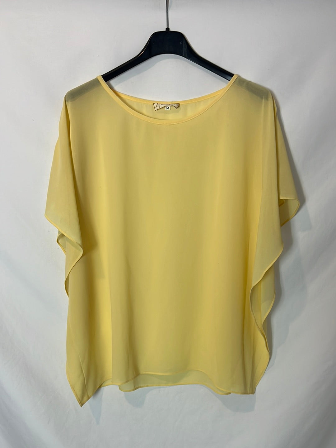 BIMANI. Blusa amarilla semitransparente. T M