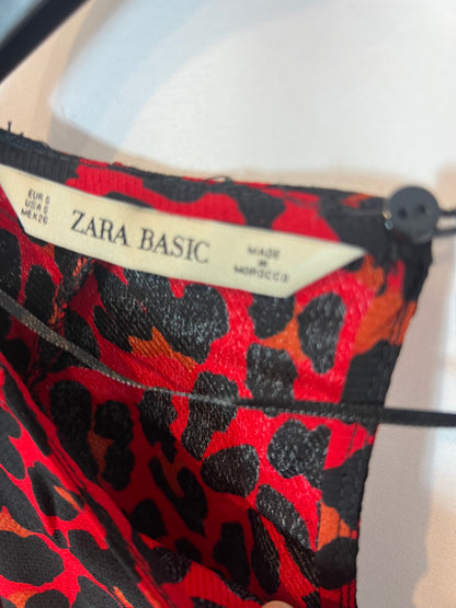 ZARA. Blusa fluida animal print. T S