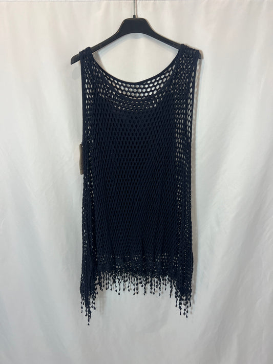 OTRAS. Top/vestido azul rejilla Tu(M)