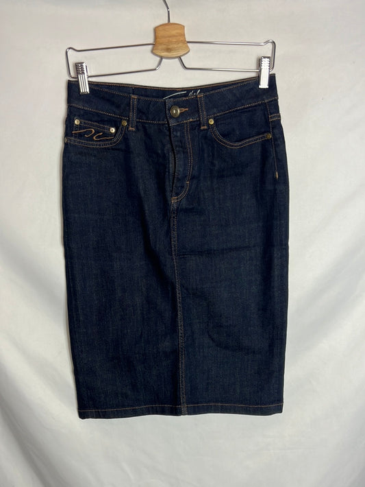 TOMMY HILFIGUER. Falda denim oscuro T.6(l)