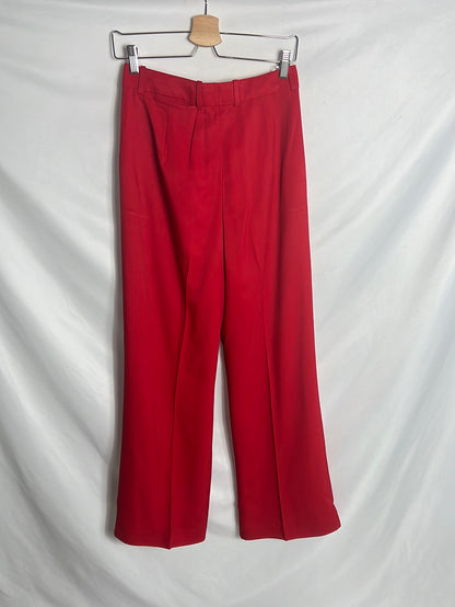 GOLDEN GOOSE. Pantalón rojo ancho. T S