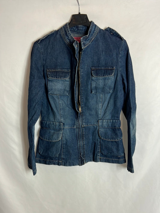 PEPA .k. Chaqueta denim cremallera. T 3(M)