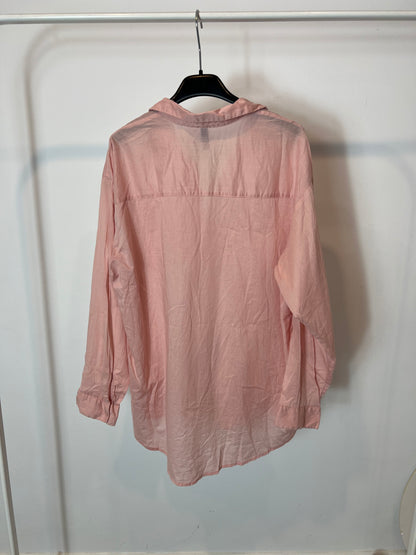 H&M. camisa rosa algodón T.xxs (s/m)