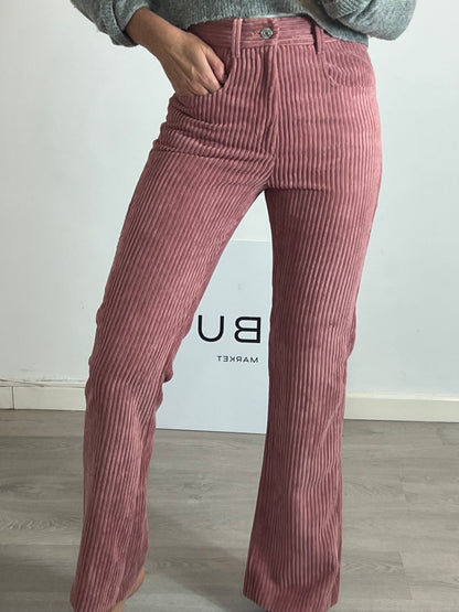 ISABEL MARANT ETOILE. Pantalón rosa pana T.36