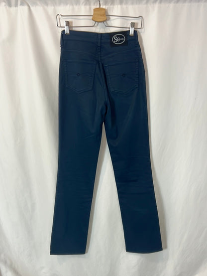 SCHILLER. Pantalón recto azul T.31(36)