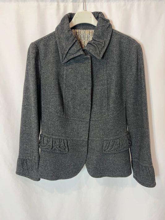 CAROLINA HERRERA. Chaqueta lana gris T xs/s