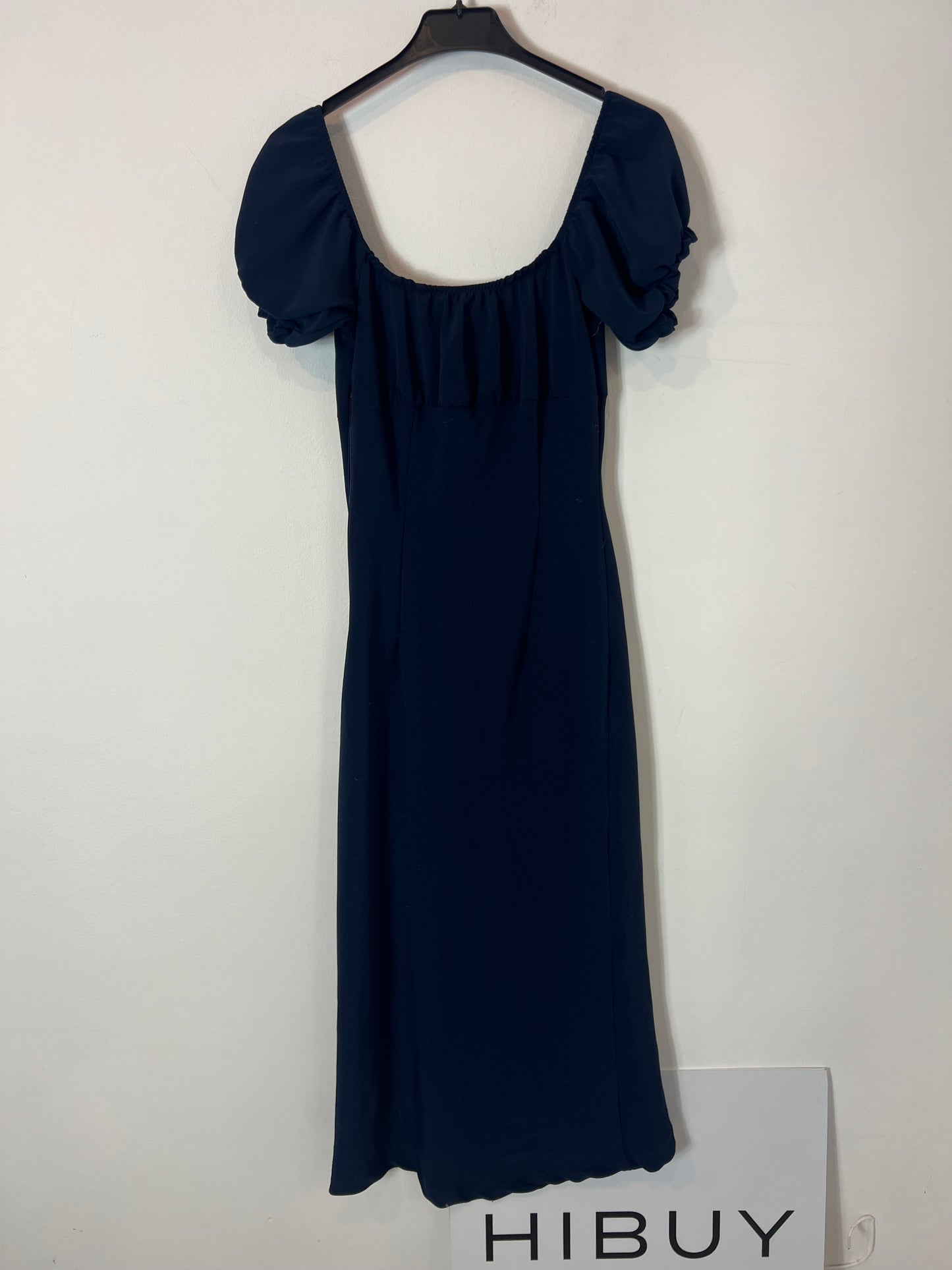 VALENTINA GARI. Vestido midi azul T.s