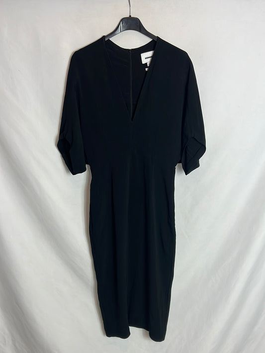 ZARA (Narciso Rodriguez). Vestido negro midi. T S