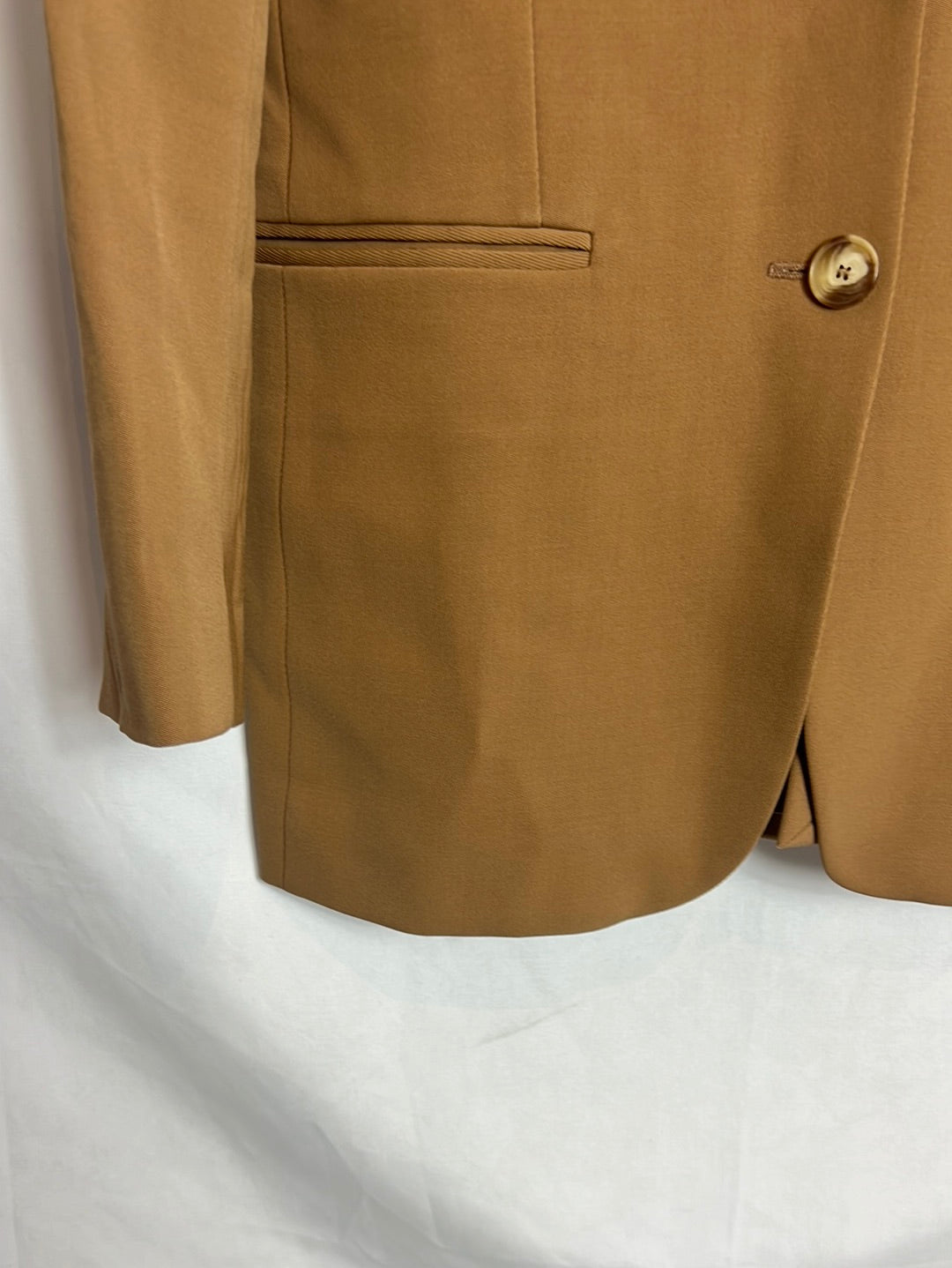 STELLA McCARTNEY. Blazer camel textura. T42 (40)