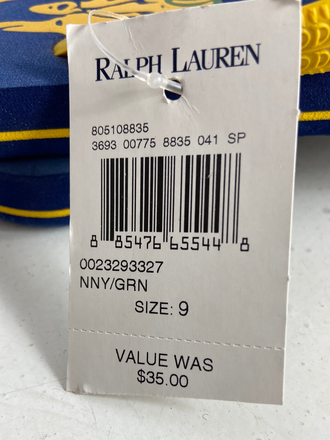 POLO RALPH LAUREN. Chanclas azules logo.T 9