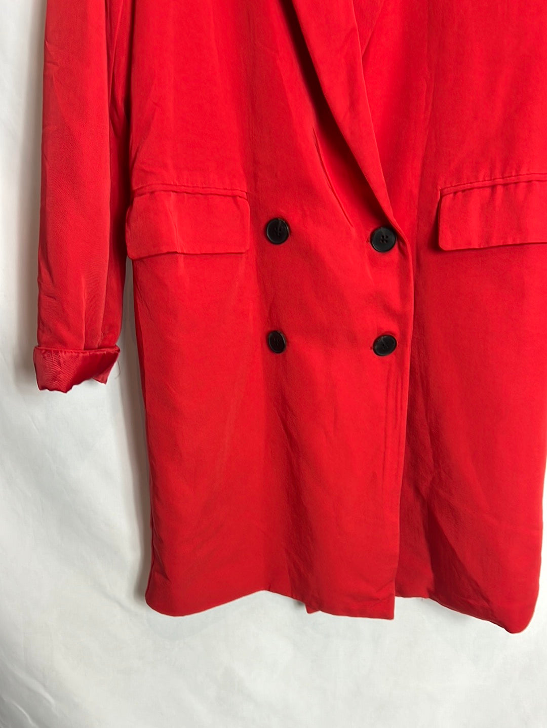 MANGO. Blazer roja fluida T.xs