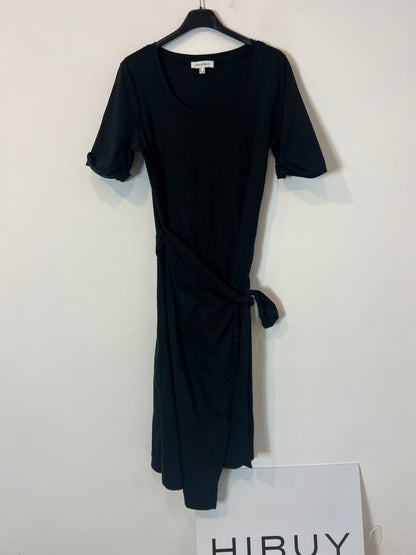 PEDRO DEL HIERRO. Vestido negro detalle cruzado  T.m