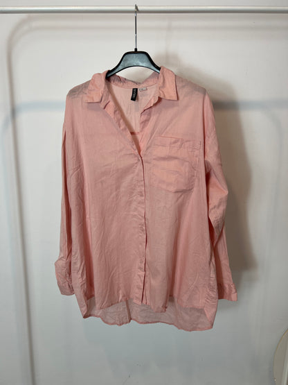 H&M. camisa rosa algodón T.xxs (s/m)