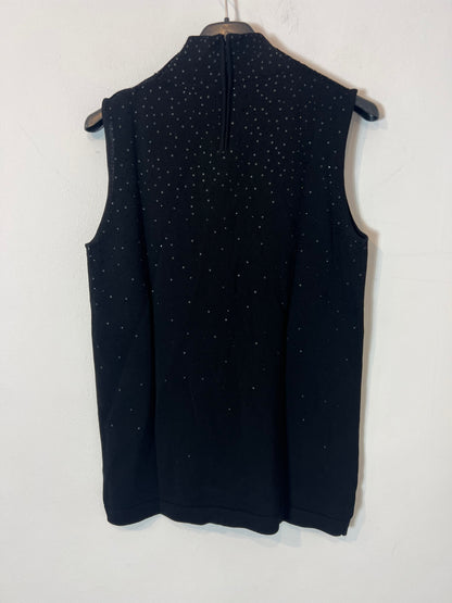 REISS. Top negro pedrería. T S