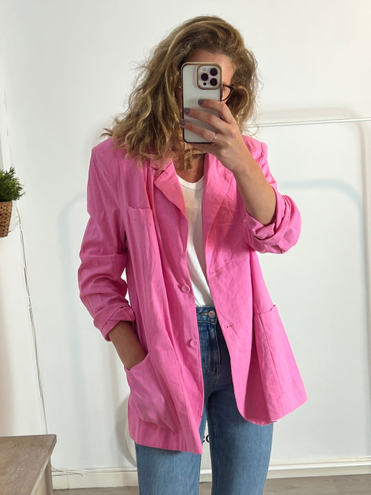 STOREST. Blazer rosa algodón T.s/m