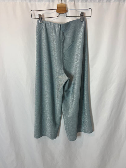 LEBLON. Pantalón culotte azul hilos T.s