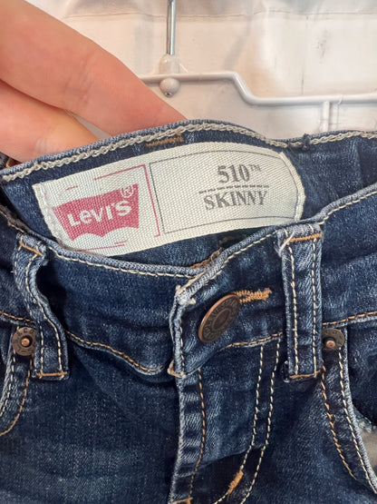 LEVI´S. Denim pitillo elástico oscuro. T 8 años