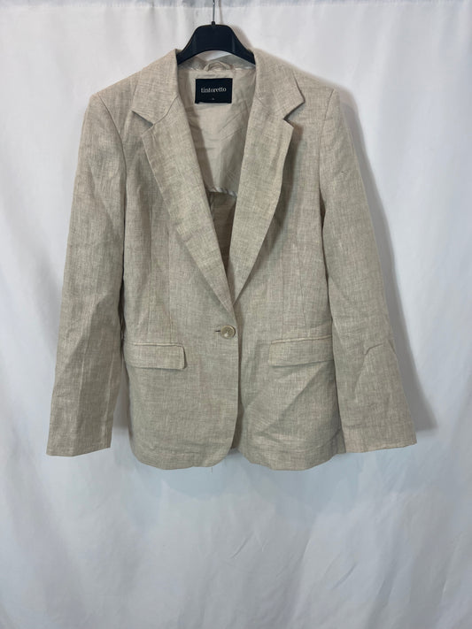 TINTORETTO. Blazer beige lino. T S