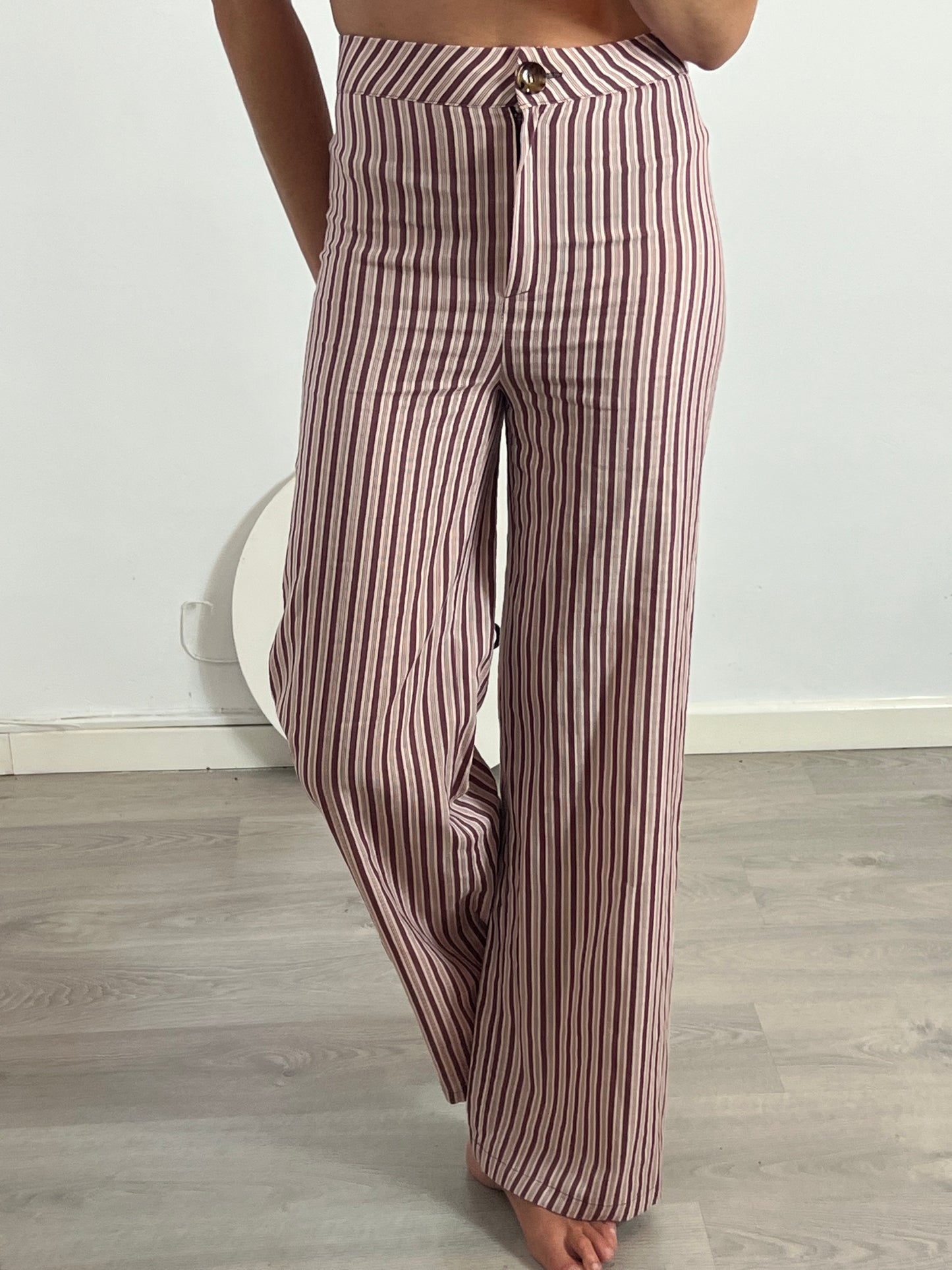 MARIETH. Pantalón algodón rayas. T XS