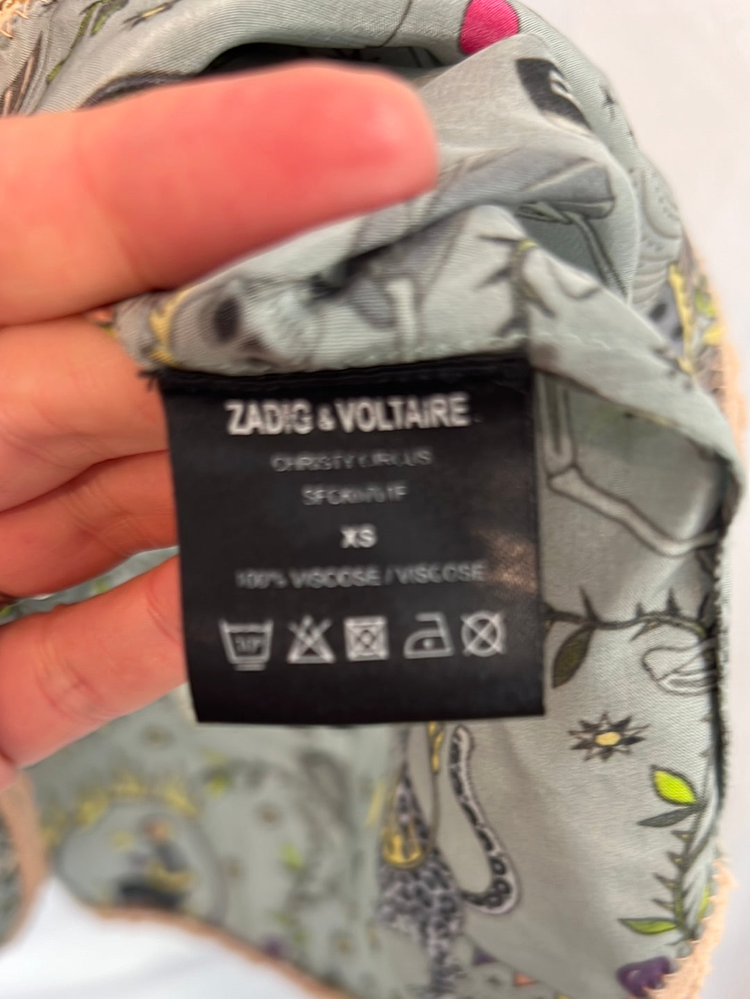 ZADIG&VOLTAIRE. Top lencero estampado. T XS