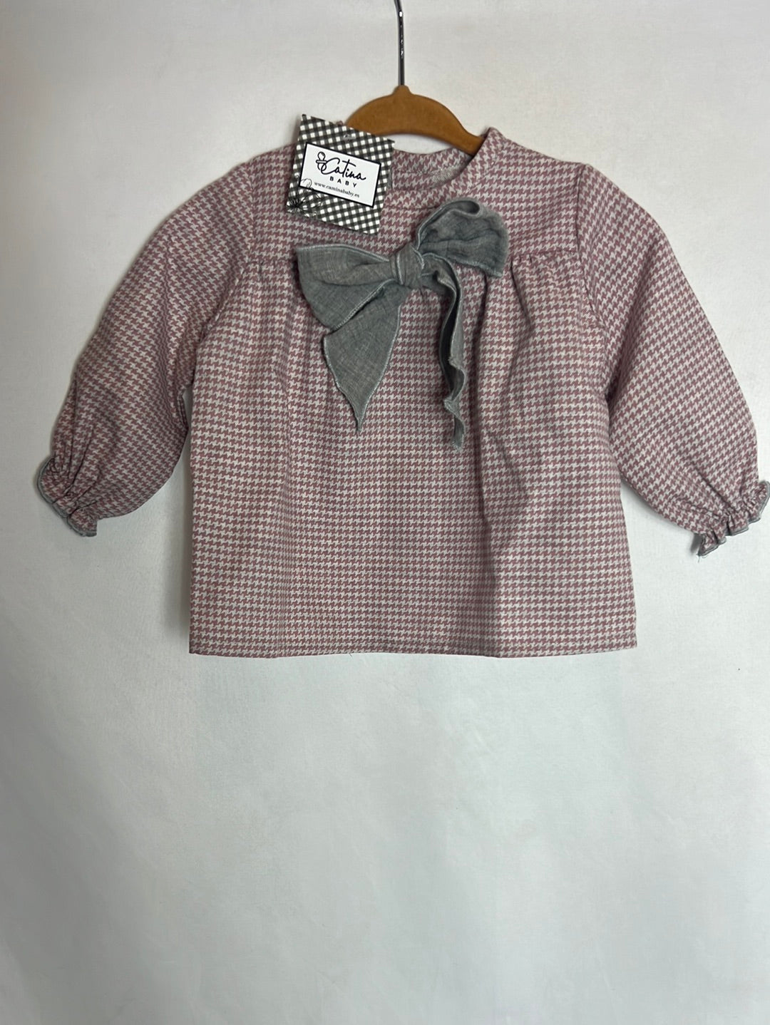 CATINA BABY. Conjunto bebé para de gallo rosa. T  6-9 meses