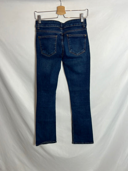 MANGO. Pantalón denim campan T.36